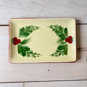 Southern Living at Home EUC Gail Pittman Christmas Memories 8" Rectangular Tray
